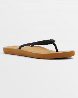 Girls's Roxy® Costas II Sandals Black | UHTE-52814