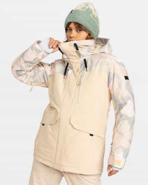 Girls's Roxy® Dawnrae Parka Jackets Cream | MKAO-15698
