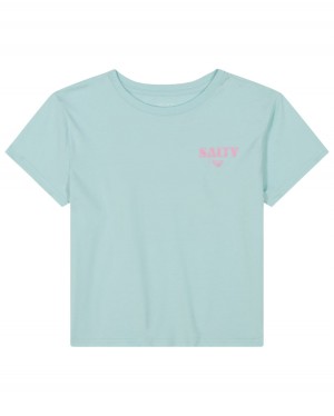 Girls's Roxy® Salty Stack T-Shirt Blue | RDFO-78645