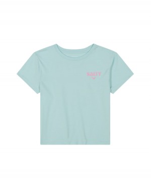 Girls's Roxy® Salty Stack T-Shirt Blue | YCQE-18740