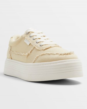 Girls's Roxy® Sheilahh 2.0 Fray Sneakers Beige | AKCW-53271