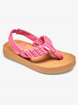 Girls's Roxy® Toddlers Porto Sandals Pink | BSQC-14395