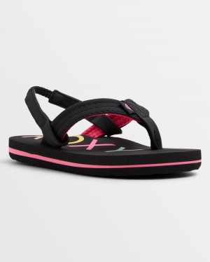 Girls's Roxy® Toddlers Vista III Sandals Black | DTZV-18547