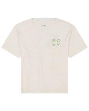 Girls's Roxy® Tropical Daze Oversized T-Shirt White | TICL-37405