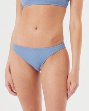 Women Roxy® Aruba Moderate Bikini Bottoms Blue | KYLU-69750