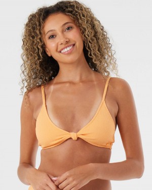 Women Roxy® Aruba Surf Knot Bralette Bikini Tops Orange | XCMT-52906