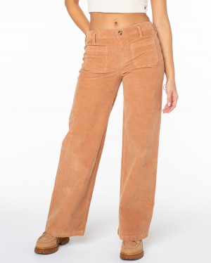 Women Roxy® Baby Baby Wide Leg Corduroy Pants Brown | OFXC-34592