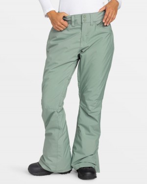 Women Roxy® Backyard Snowboard Pants Green | XASF-70541