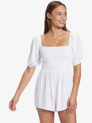 Women Roxy® Barefoot Babe Tops White | LIRX-91572