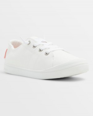 Women Roxy® Bayshore Plus LX Sneakers White | KXAT-01265
