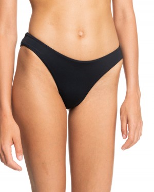 Women Roxy® Beach Classics High Leg Bikini Bottoms Black | JPFT-12350