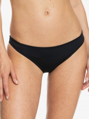 Women Roxy® Beach Classics Moderate Bikini Bottoms Black | DOKI-49506