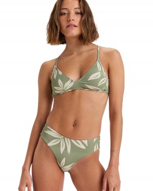 Women Roxy® Beach Classics V Cheeky Bikini Bottoms Green | TKMB-08165