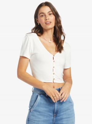 Women Roxy® Born With It Crop Tops White | NEGO-67053