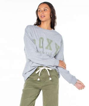 Women Roxy® Collegiate Arch Long Sleeve T-Shirt Grey | BCXD-38412