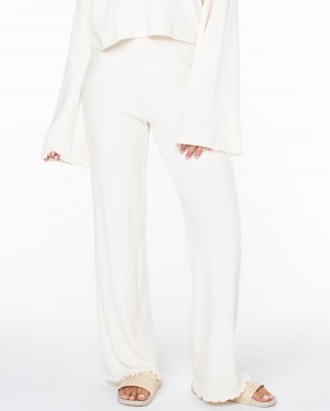 Women Roxy® Cool Serenity Fleece Pants White | UPXE-14279