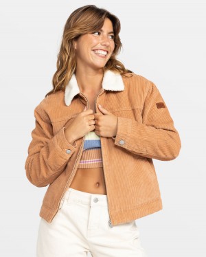 Women Roxy® Desert Spirit Corduroy Jackets Brown | TLHI-95813