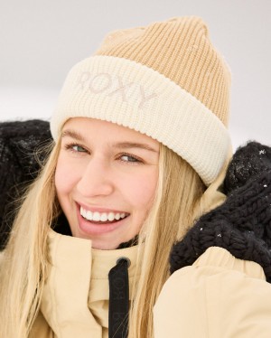 Women Roxy® Freja Cuff Beanie White | AOCW-16792
