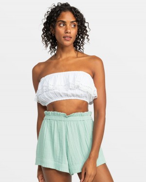 Women Roxy® Golden Tropic Vibe Tube Tops White | WHOF-02843