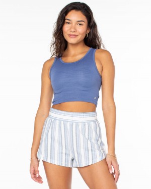 Women Roxy® Good Keepsake Crop Tops Blue | PRND-68523