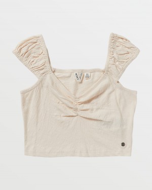 Women Roxy® Hibiscus Honey Crop Tops Orange | SQOJ-10427