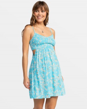 Women Roxy® Hot Tropics Flowy Mini Dress Blue | JVKS-80314