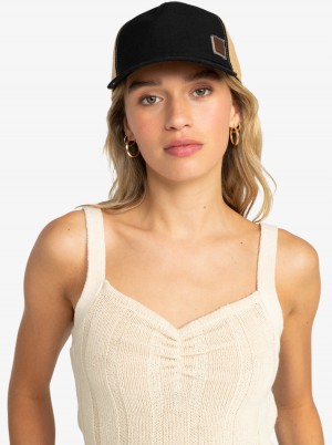 Women Roxy® Incognito Trucker Hats Black | VDTL-67103