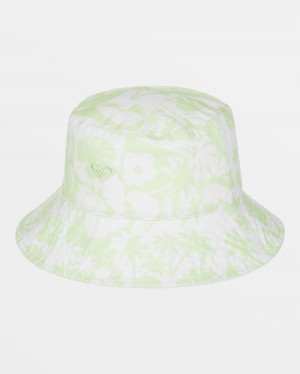 Women Roxy® Jasmine Paradise Reversible Bucket Hats Mint | ONRC-25043