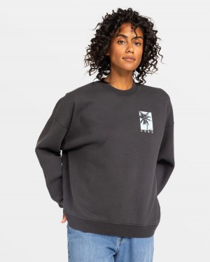 Women Roxy® Lineup Pullover Sweatshirt Dark Grey | MVYA-13924