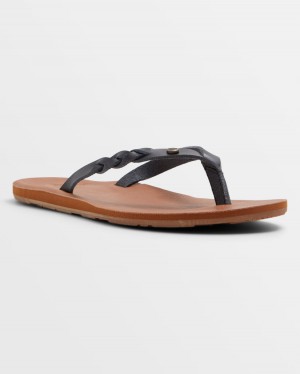 Women Roxy® Liza IV Sandals Black | PBQF-86427