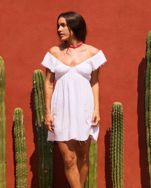 Women Roxy® Luna Flutter Sleeves Mini Dress Pink | IQLB-13625