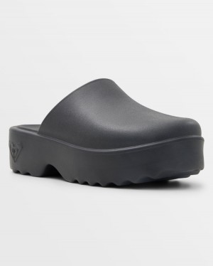 Women Roxy® Maddy Platform Clogs Black | FCOW-71854