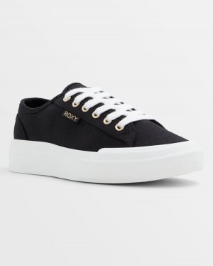 Women Roxy® Marina Sneakers Black | JKRF-56407