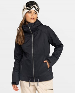 Women Roxy® Meade Snowboard Jackets Black | OZNH-59640