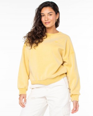 Women Roxy® Oasis Haze Pullover Sweatshirt Yellow | LWAJ-52731