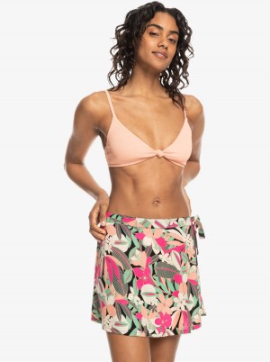 Women Roxy® Ocean Trip Side Tie Skirts Flower | VCDO-78235