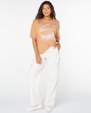 Women Roxy® Paradise Oasis T-Shirt Brown | THCU-30582