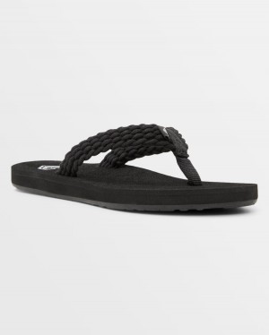 Women Roxy® Porto IV Sandals Black | UBTL-86902