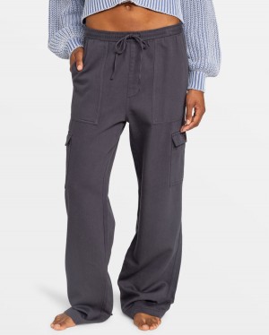Women Roxy® Precious Cargo Twill High Waisted Pants Dark Grey | QACY-94067