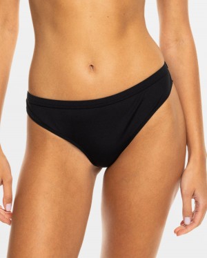 Women Roxy® Pro The Snap Turn Cheeky Bikini Bottoms Black | HYME-52810