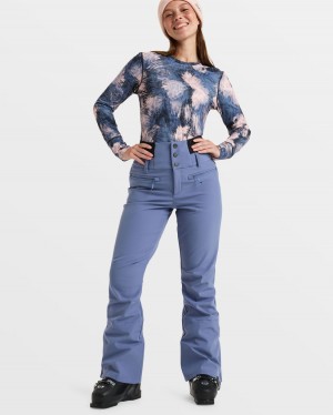 Women Roxy® Rising High Snowboard Pants Blue | USOR-82450