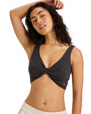 Women Roxy® Riviera Cropped Tank Top Black | DZEW-62853