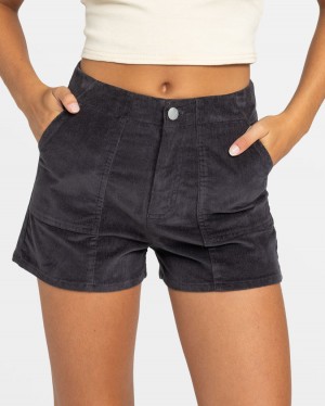 Women Roxy® Sessions Corduroy Shorts Black | CBRX-17520