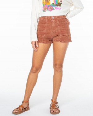 Women Roxy® Sessions Corduroy Shorts Brown | KYDH-59347