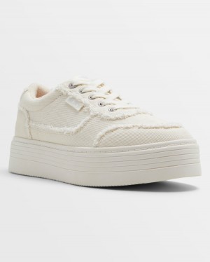 Women Roxy® Sheilahh 2.0 Fray Sneakers White | WEJF-24376