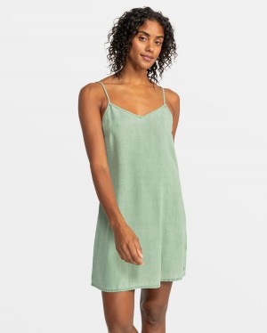 Women Roxy® Shine A Light Mini Dress Green | HFKA-58937