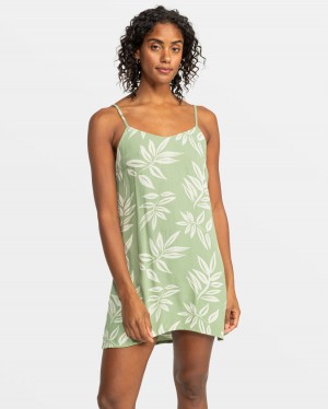 Women Roxy® Shine A Light Mini Dress Green | QHYW-17832