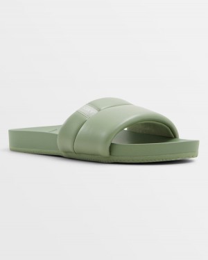 Women Roxy® Slipin Slide Sandals Green | HFMW-56892