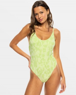 Women Roxy® Solaria One Piece Swimsuits Green | QBMW-95612