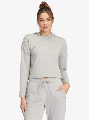 Women Roxy® Sun Might Shine Long Sleeve Hooded T-Shirt Grey | JVNH-97143